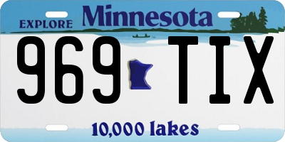 MN license plate 969TIX