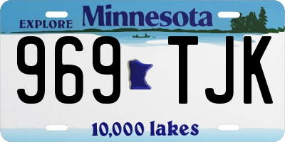 MN license plate 969TJK