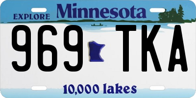 MN license plate 969TKA