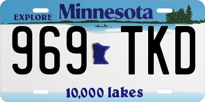 MN license plate 969TKD