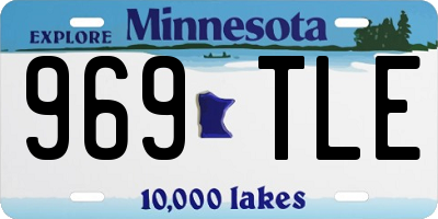 MN license plate 969TLE