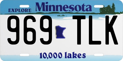 MN license plate 969TLK