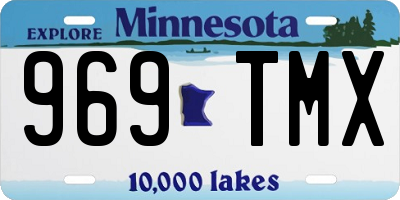 MN license plate 969TMX