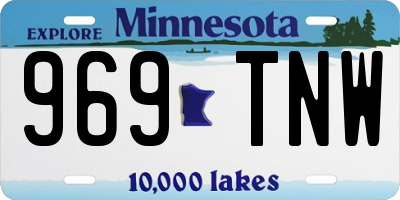 MN license plate 969TNW