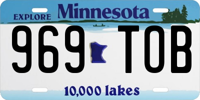 MN license plate 969TOB
