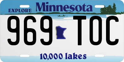 MN license plate 969TOC