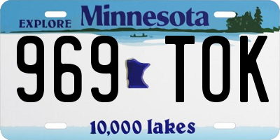 MN license plate 969TOK