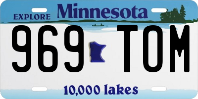 MN license plate 969TOM