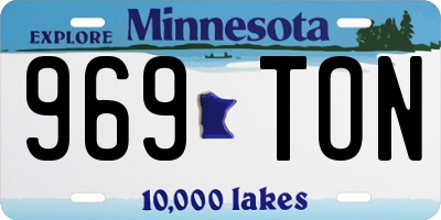 MN license plate 969TON