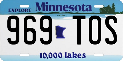 MN license plate 969TOS