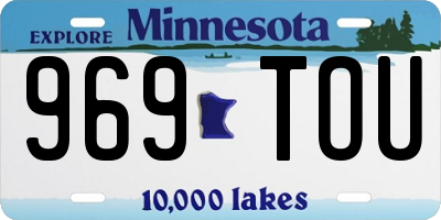 MN license plate 969TOU