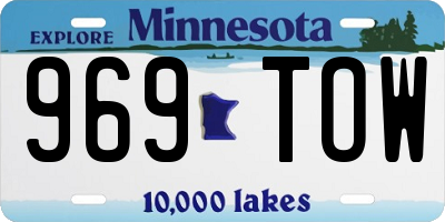 MN license plate 969TOW