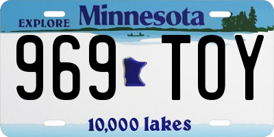 MN license plate 969TOY