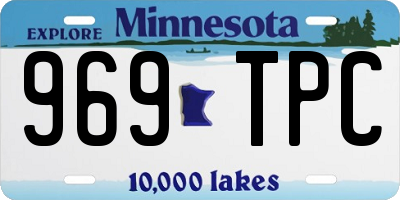 MN license plate 969TPC