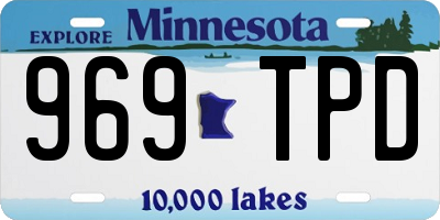 MN license plate 969TPD