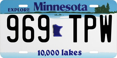 MN license plate 969TPW