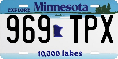 MN license plate 969TPX