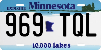 MN license plate 969TQL