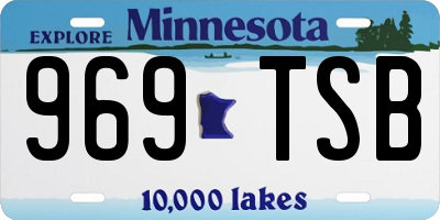 MN license plate 969TSB