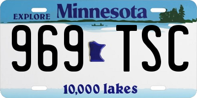 MN license plate 969TSC