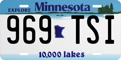 MN license plate 969TSI