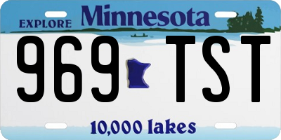 MN license plate 969TST