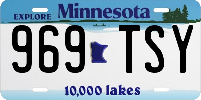 MN license plate 969TSY