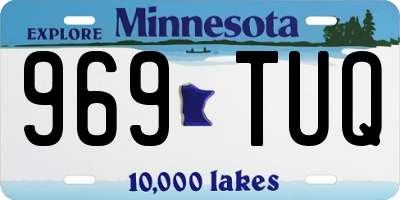 MN license plate 969TUQ