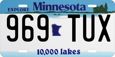MN license plate 969TUX
