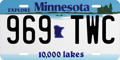 MN license plate 969TWC