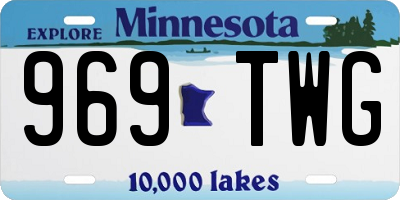 MN license plate 969TWG