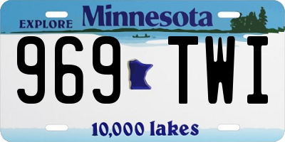 MN license plate 969TWI