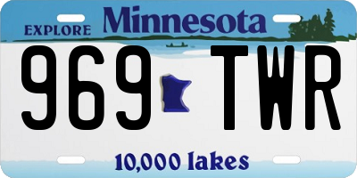 MN license plate 969TWR