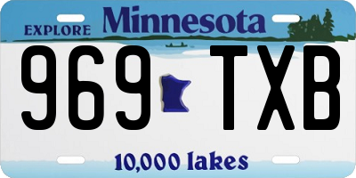 MN license plate 969TXB