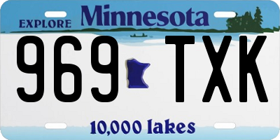 MN license plate 969TXK