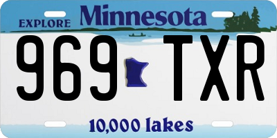 MN license plate 969TXR