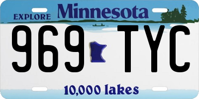 MN license plate 969TYC