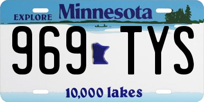 MN license plate 969TYS