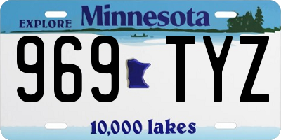 MN license plate 969TYZ