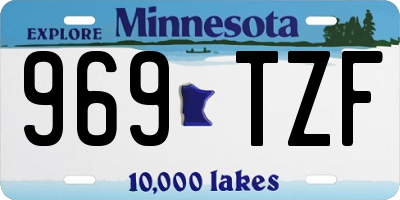 MN license plate 969TZF