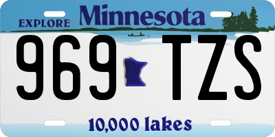 MN license plate 969TZS