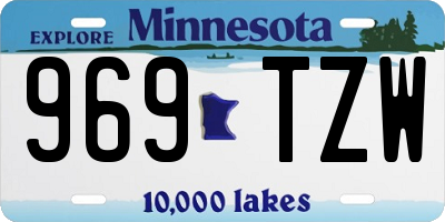 MN license plate 969TZW