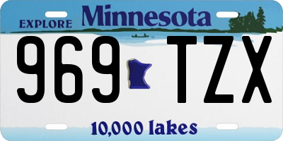 MN license plate 969TZX