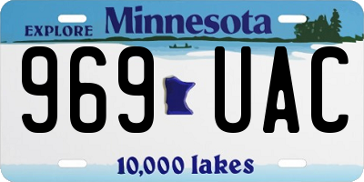 MN license plate 969UAC