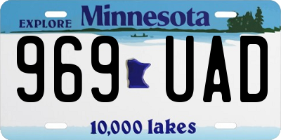 MN license plate 969UAD