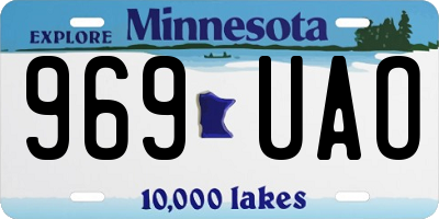 MN license plate 969UAO