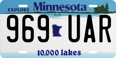 MN license plate 969UAR