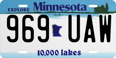 MN license plate 969UAW