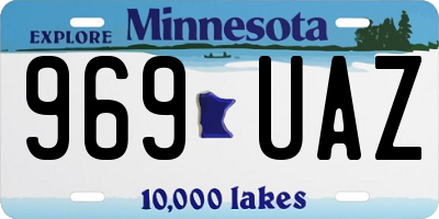 MN license plate 969UAZ