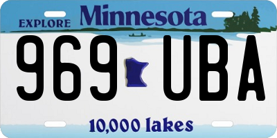 MN license plate 969UBA